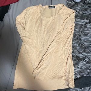 Plain nude colour full sleeves shirt